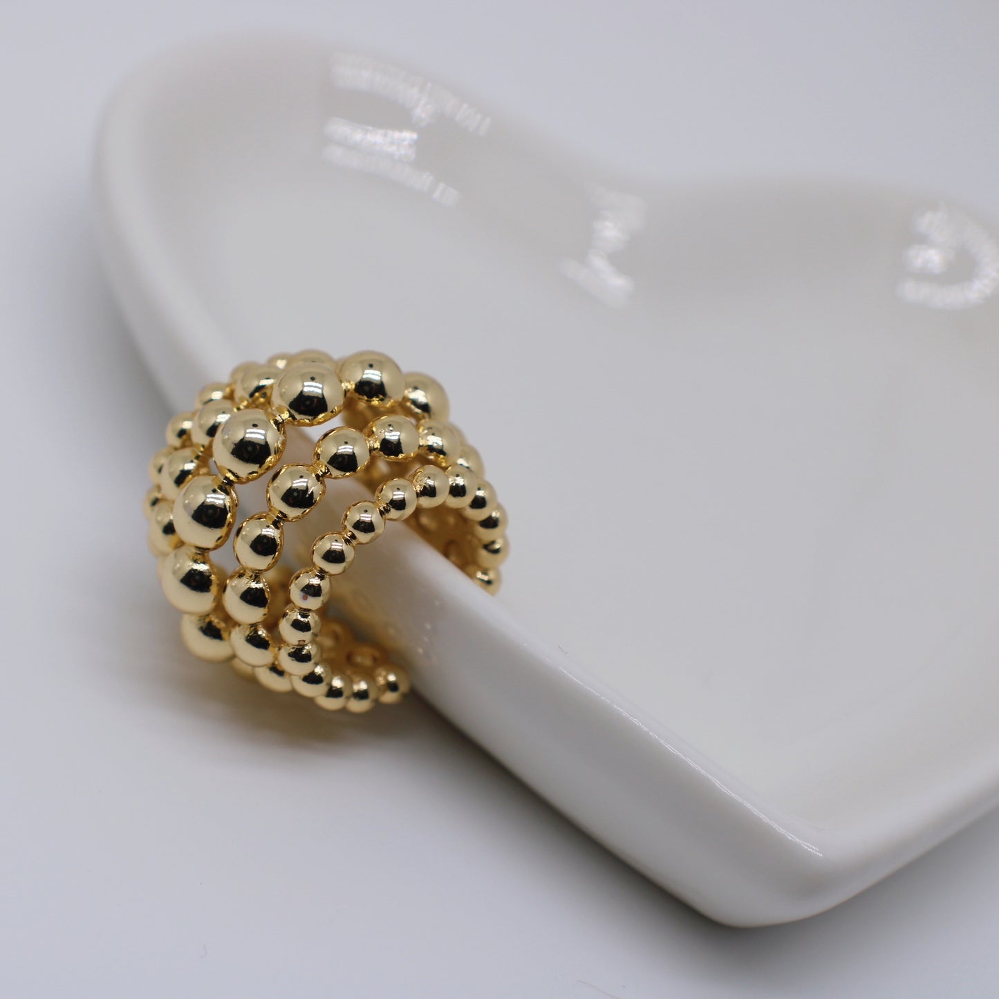Gold bubble earcuff