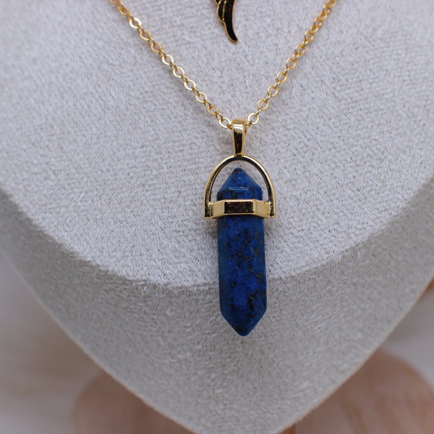 Blue quartz necklace