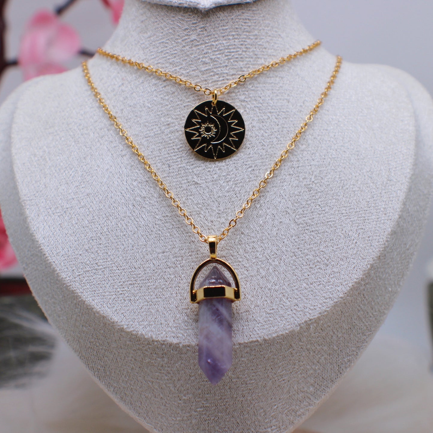 Amethyst quartz necklace II