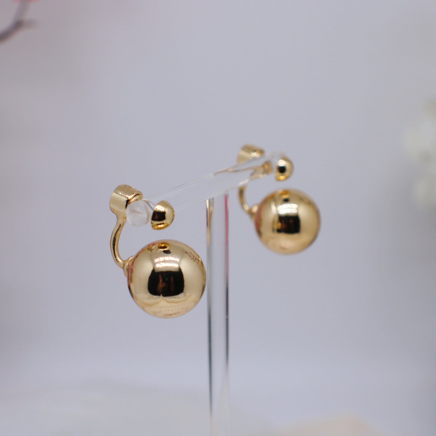 Gold metal ball Stud