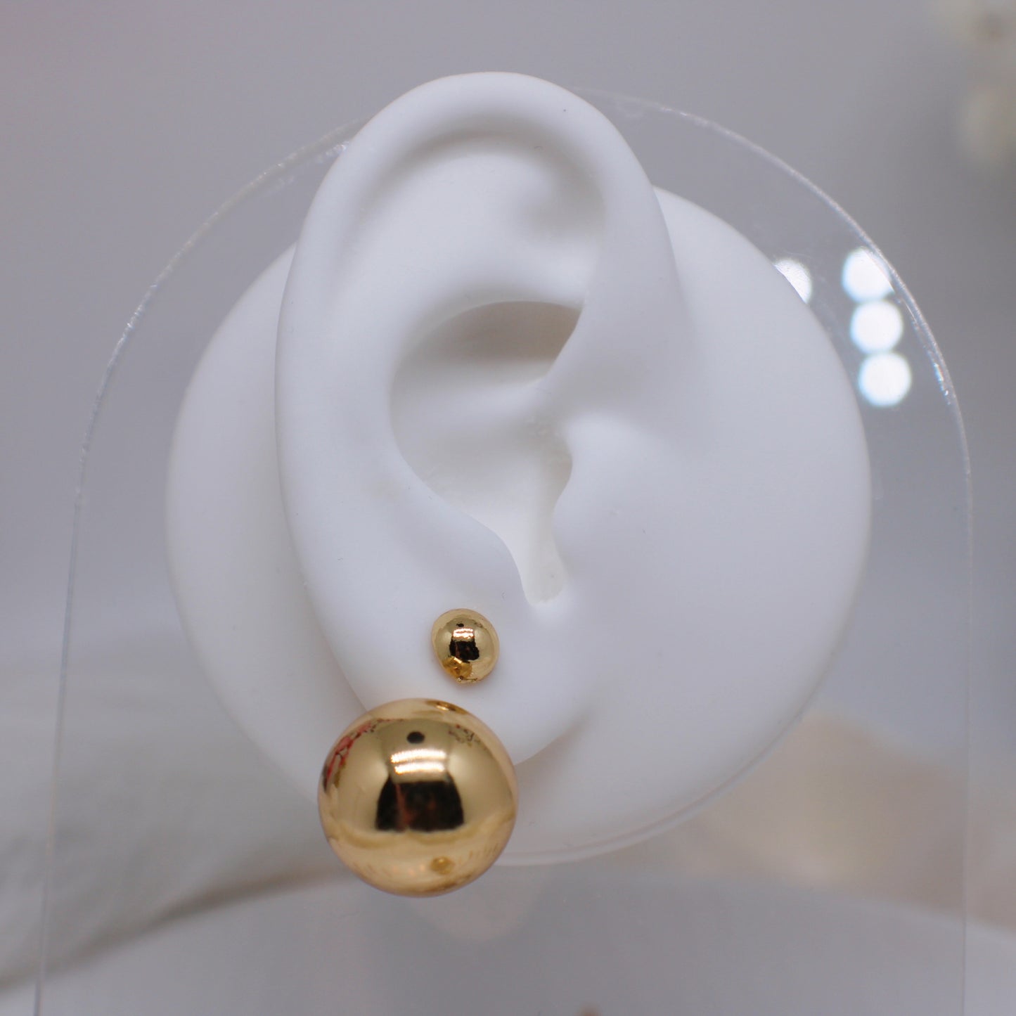 Gold metal ball Stud