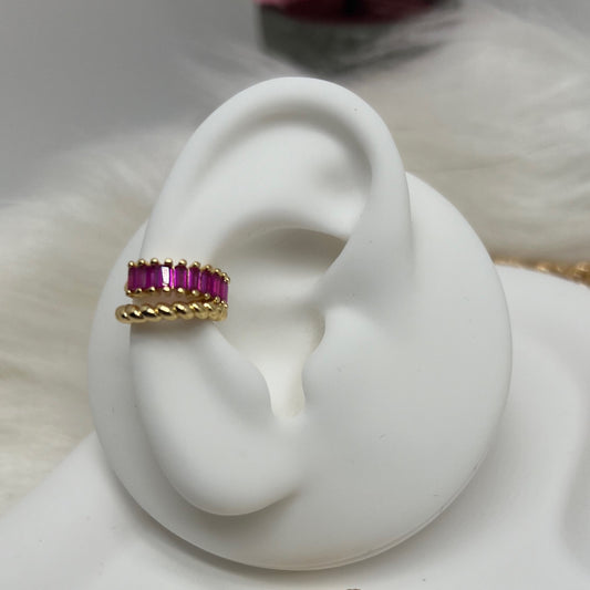 Cristal gold earcuff